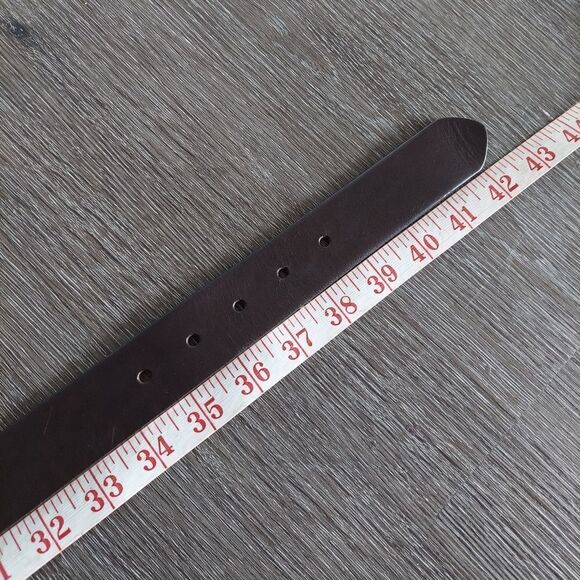 Gap Brown Leather Belt Solid Brass Buckle 38 - Picture 5 of 6